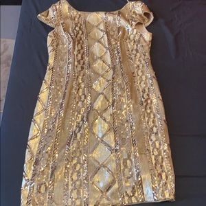 Golden cocktail dress